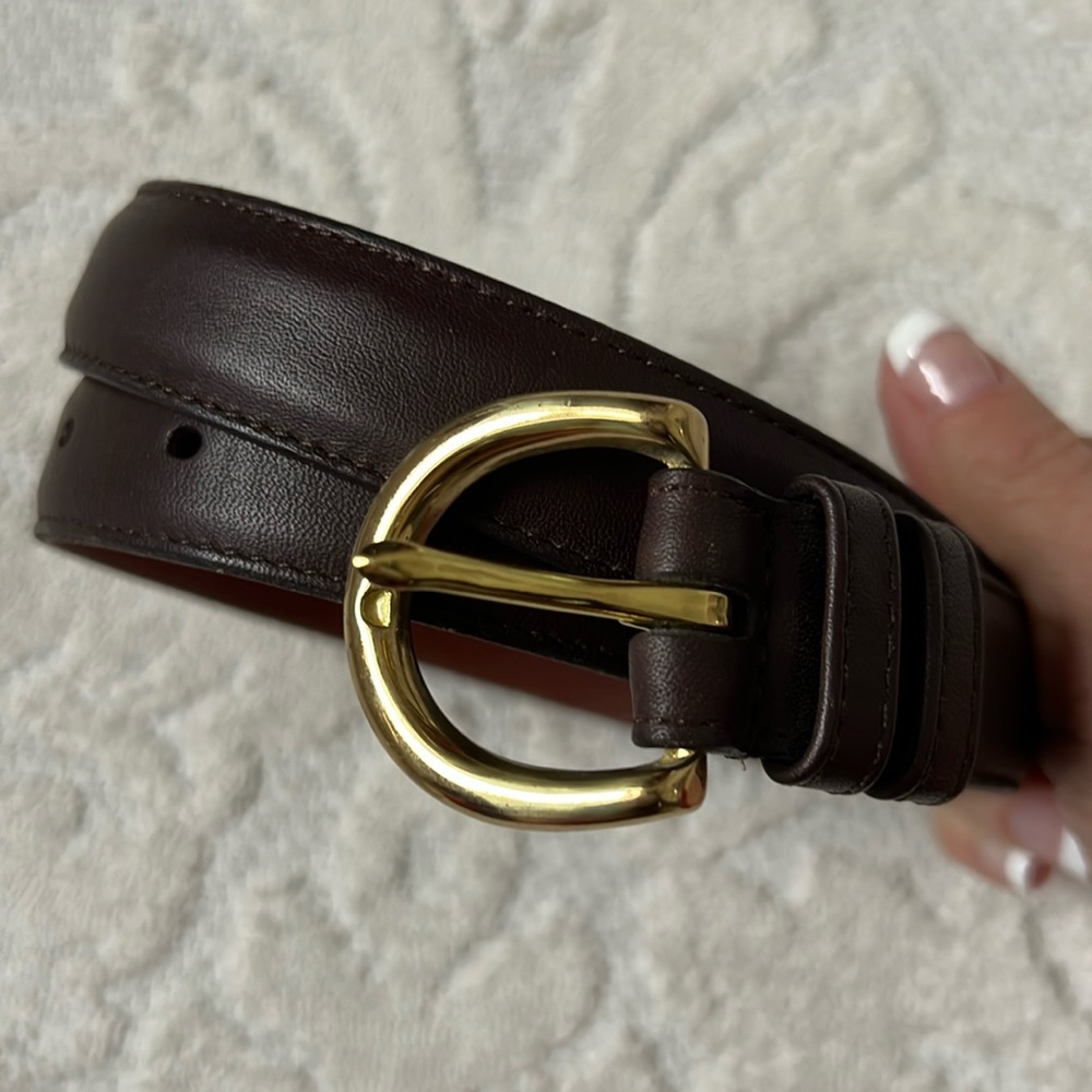 Coach brown leather belt